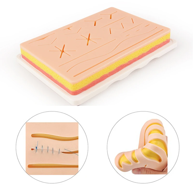 

Suture Practice Pad Training Skin Injector Module Simulates Human Base Holder