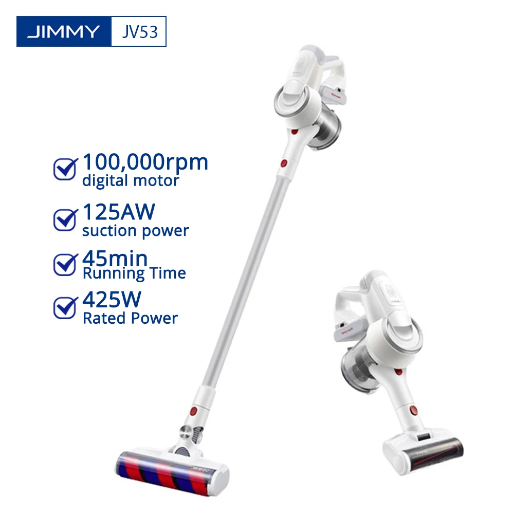 Ручной беспроводной пылесос JIMMY JV53 125 Вт 20 кПа|Пылесосы| |
