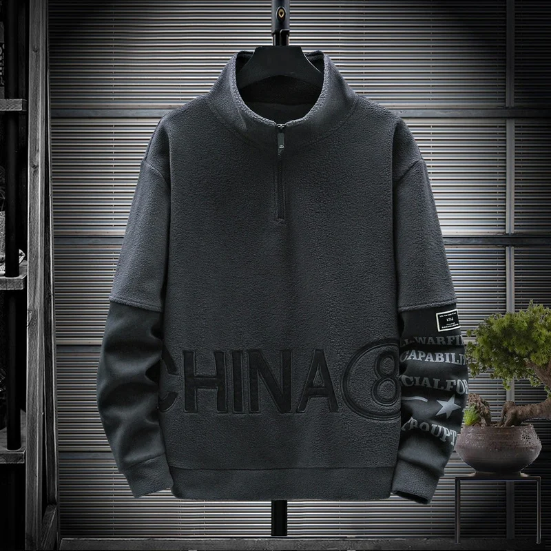 

Oversize Crewneck Sweatshirt Mens Autumn Winter Fashion Hoodie Streetwear Hip Hop Pullover Harajuku Long Sleeve Men