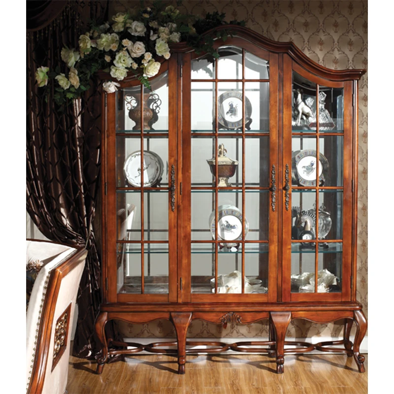 Деревянный стеклянный античный обеденный сервант Классический - Цена: 113 774,11 руб.