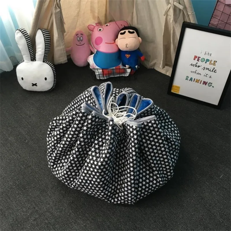 

Round Kids Rug Toys Fox Car Infant Carpet Baby Play Mat Cotton Developing Mat Rug Puzzle Children's Carpet Play Mat Storage Bag