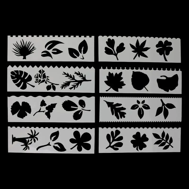 

8Pcs/set Kids Plastic Drawing Template Rulers Stencils DIY Painting DIY Making School Supply Tools Craft M5TB