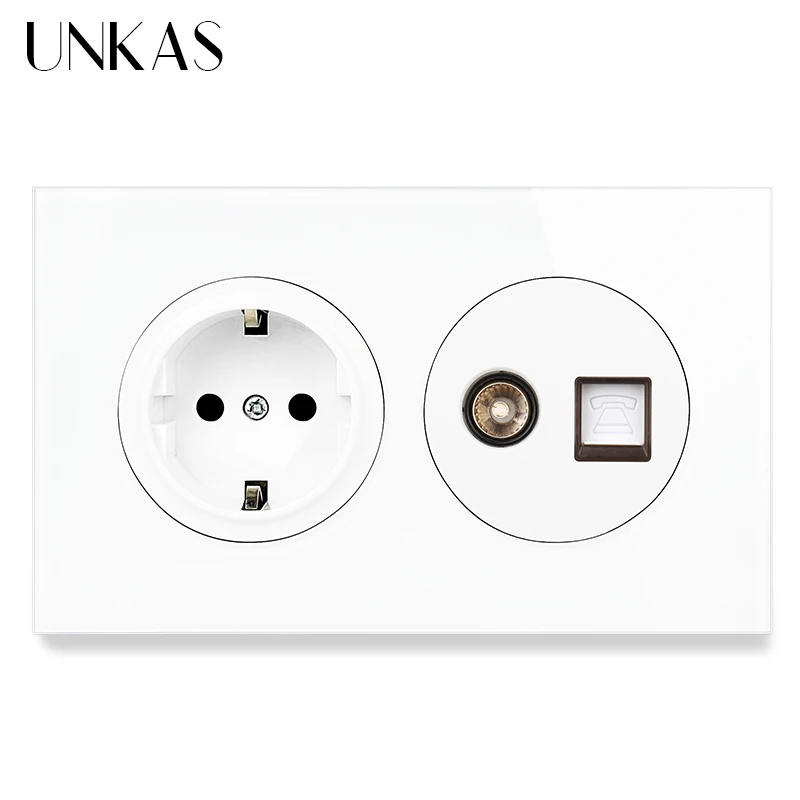 Ard Wall Socket + Female Tv Connector And Rj11 Telephone Jac