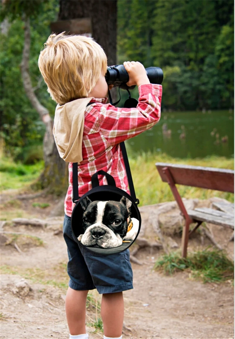 ELVISWORDS Женская круглая сумка для часов Мини Круглая через плечо с принтом милого