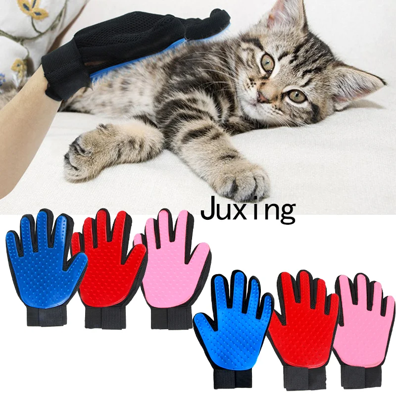 

Lashing Cat Gloves Anti-Shedding Hair Removal, Pet Massage Gloves, Cat and Dog Hair Removal Tools, Silicone Dog Bath Massage Bru