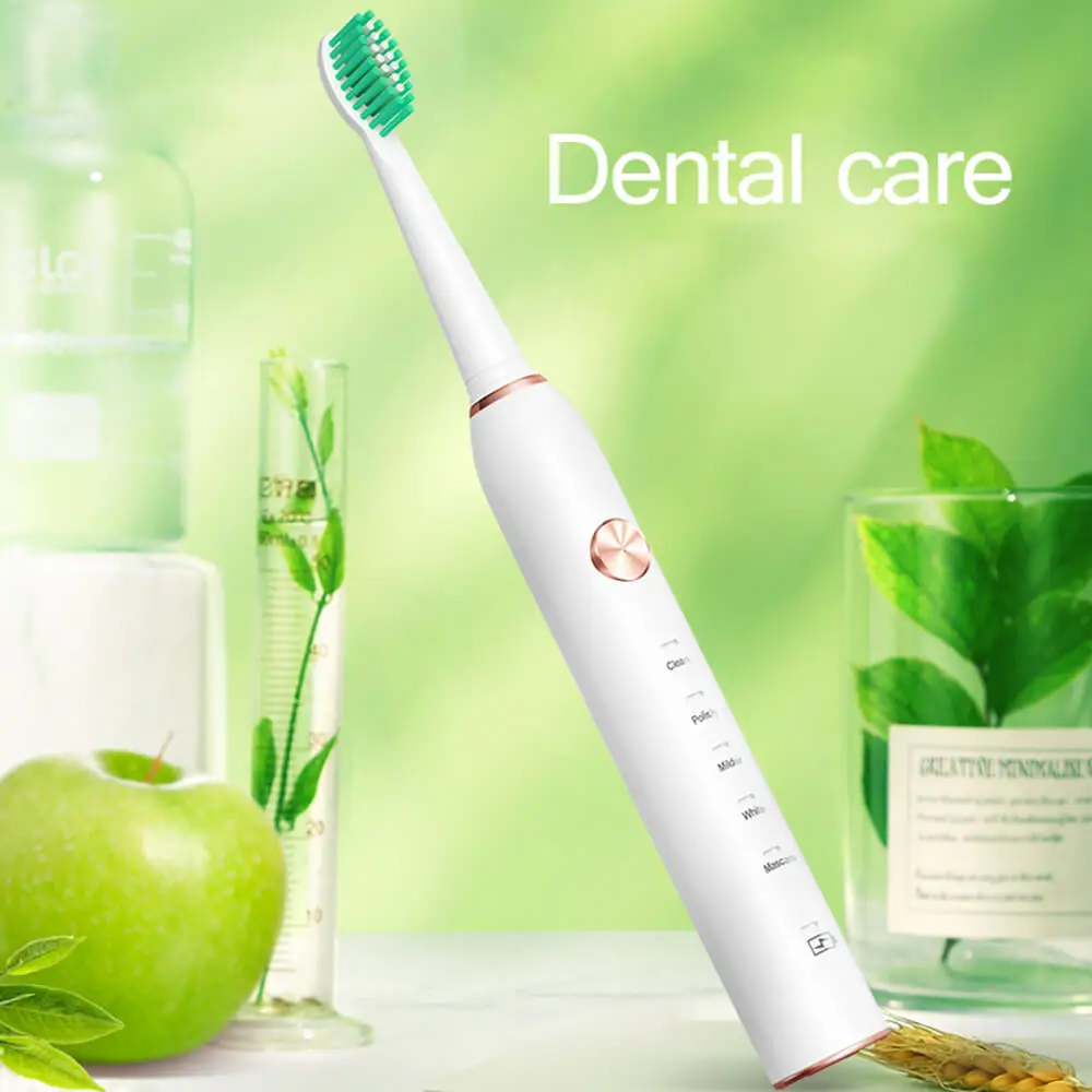 Электрическая зубная щетка AZDENT Sonic перезаряжаемый сменные головки зубных щеток с