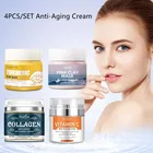 4 шт.компл. уход за лицом уход за кожей Отбеливающий Крем женский розовый глиняная маска для лица куркума грязевая маска для лица с витамином C коллагеновый крем анти-старения