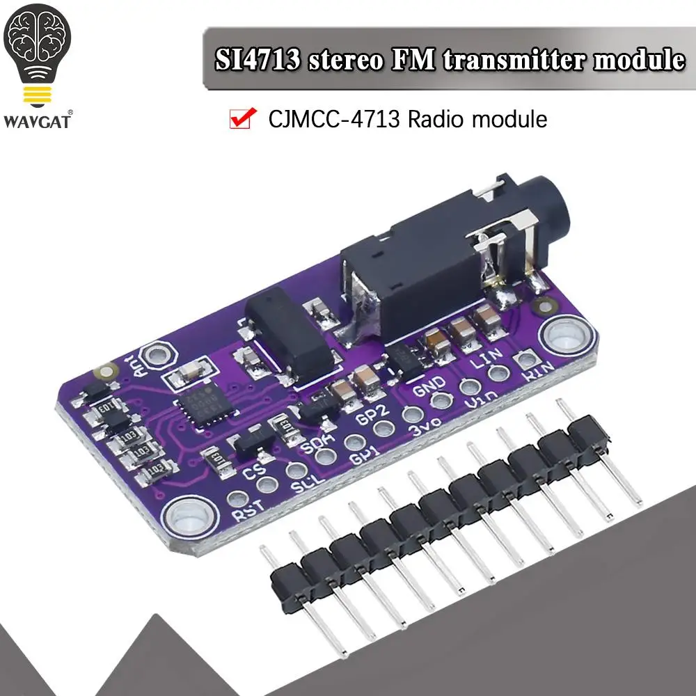 

FM-передатчик SI4713, стереочастотная модуляция, CJMCU-4713 DC 3-5V для arduino