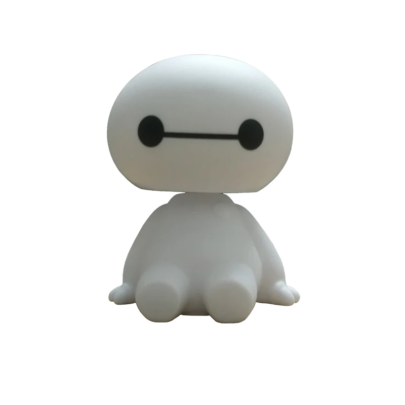 Мультяшный пластиковый робот Baymax Вибрирующая голова фигура Автомобильные