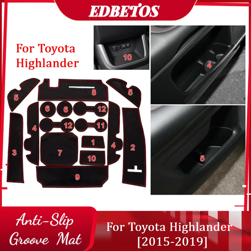 Подставка для стакана Toyota Highlander XU50 аксессуары 2015-2019 противоскользящие вставки