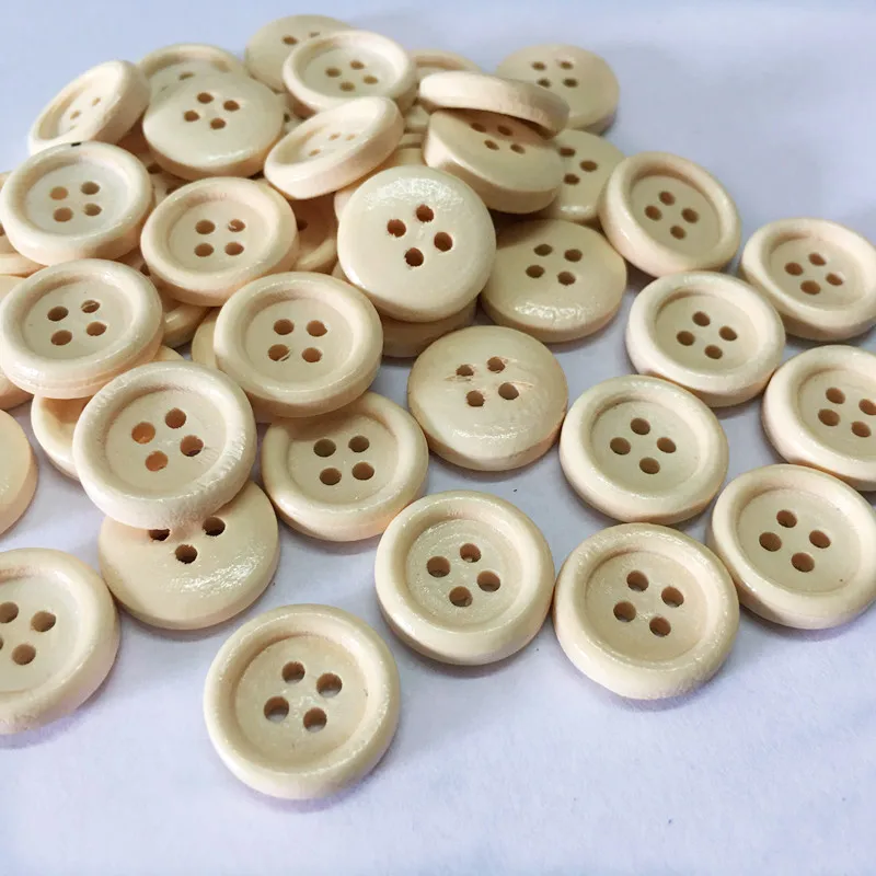 Горячие 10 шт./компл. разнообразные деревянные пуговицы натурального цвета