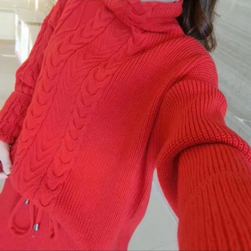 

Top quality Thick warm sweaters and jogger set plush oversized female clothing wholesale D583