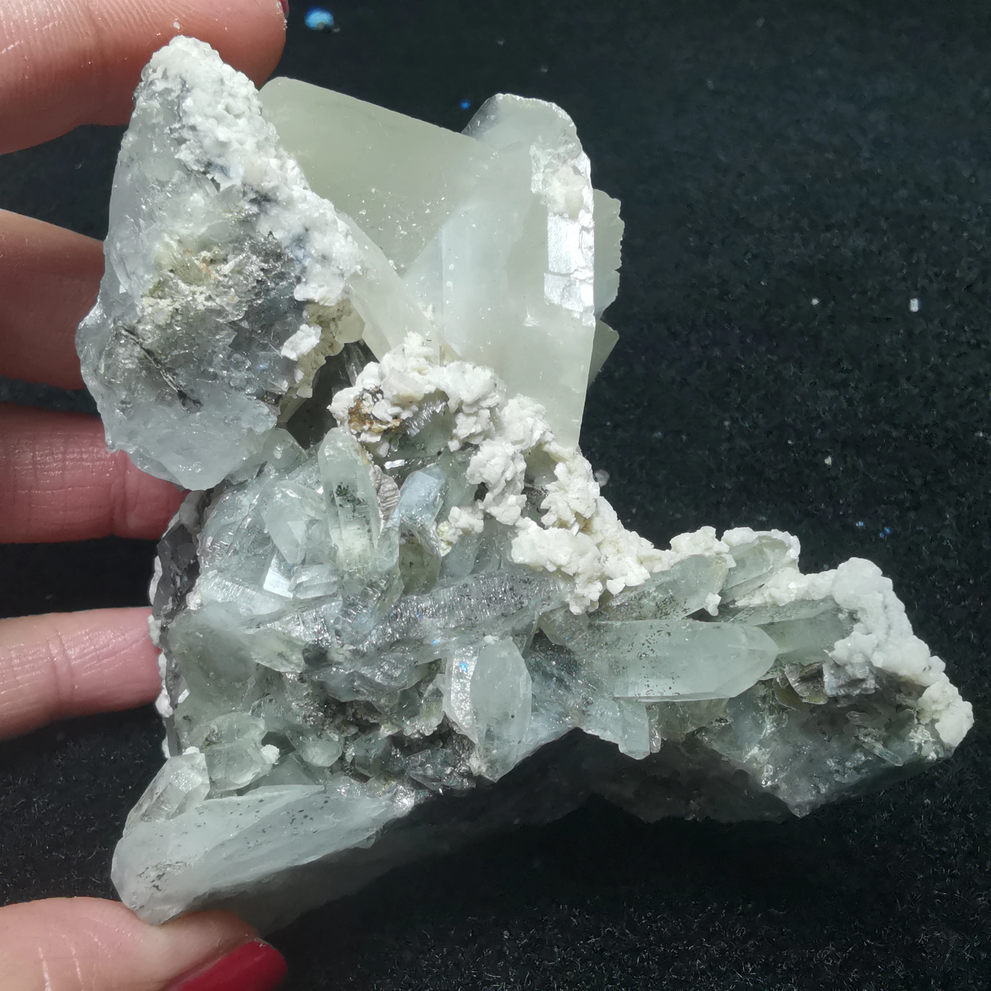 

256g100% natural calcite and crystal quartz mineral specimen healing crystal energy home decoration QUARTZ GEM Teaching