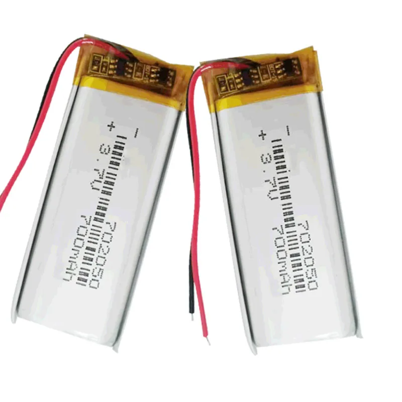 3.7V 700mAh 702050 Li-Po Rechargeable Battery For GPS MP3 MP4 Bluetooth Headphone Speaker Smart Watch Mobile Phone Power Bank |