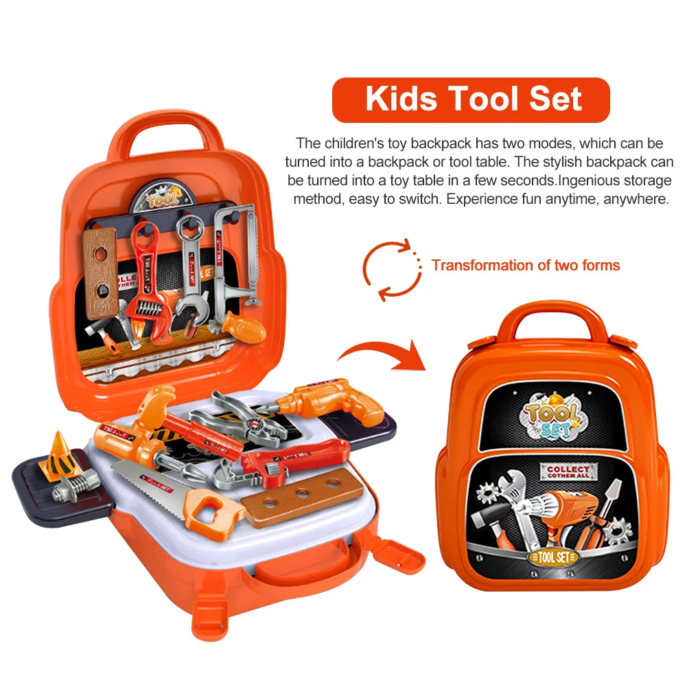 

22pcs Kids Tool Set Toddlers Learning Educational Toy Carpenter Simulation Props Games Birthday Gift Repair Workbench Role Play