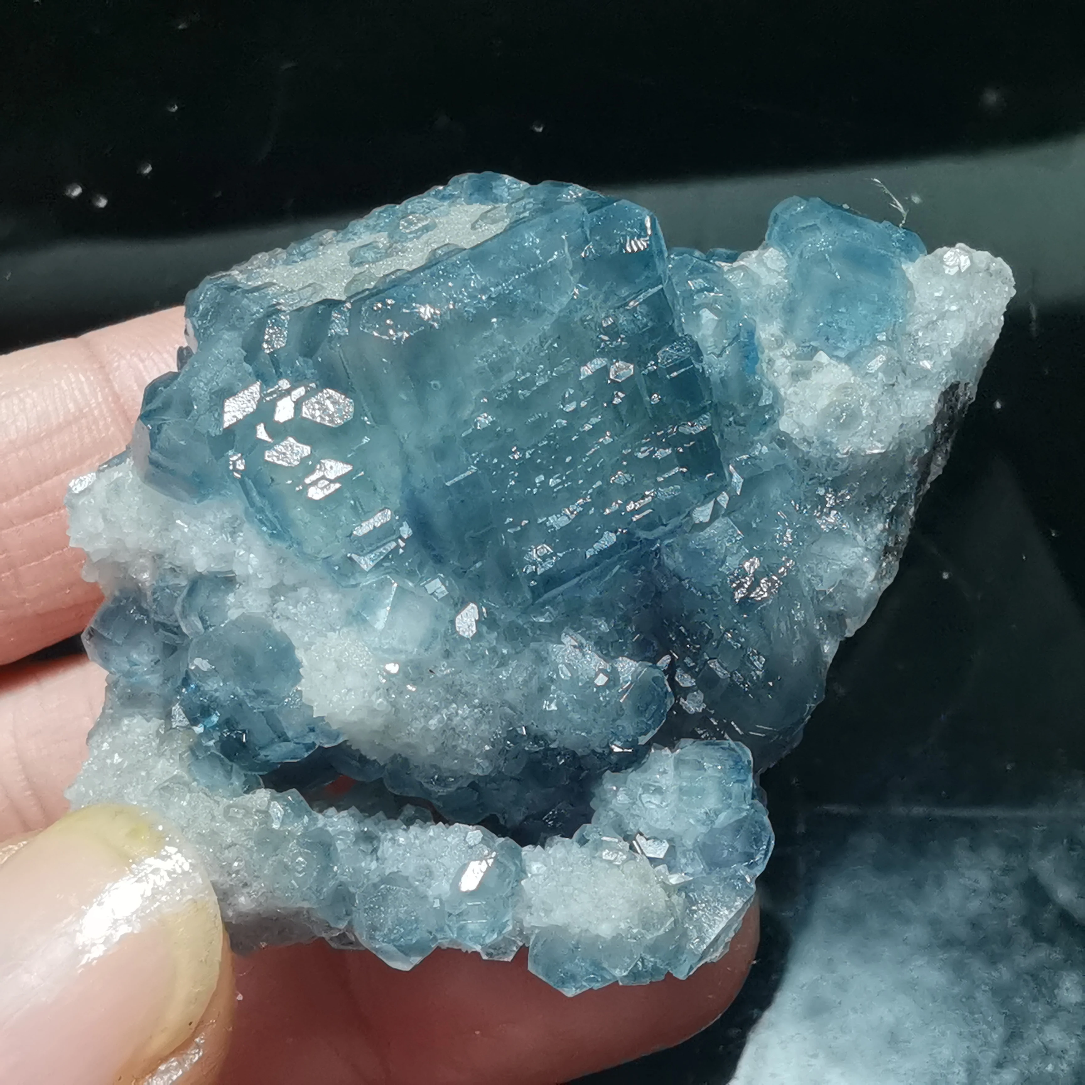 

64.4g100% natural rare blue-green fluorite cluster mineral crystal specimen stone and crystal healing crystal home decoration