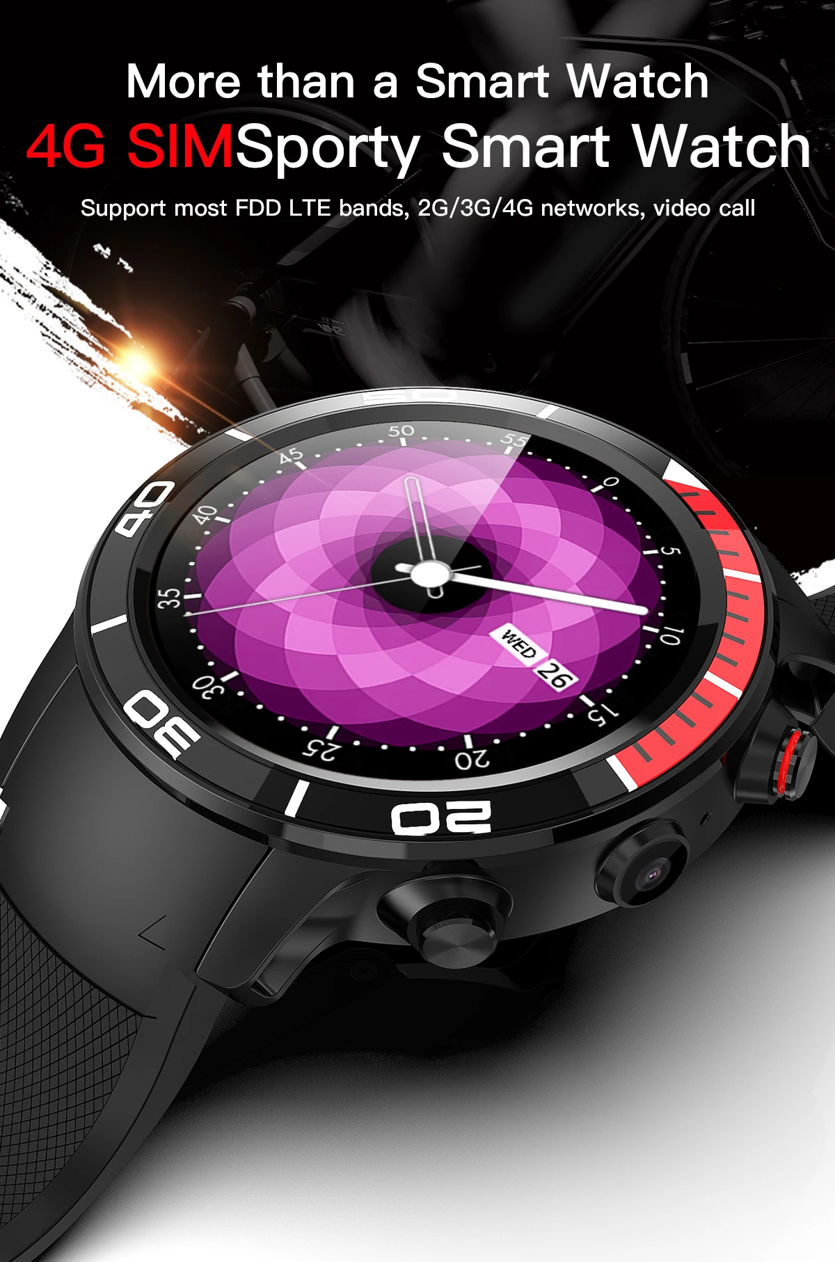 Умные часы H8 4G Smartwatch IP68 Водонепроницаемый MTK6739 1 ГБ/ОЗУ 16 Гб/ПЗУ 630 мАч монитор сердечного ритма смартфон для IOS Android