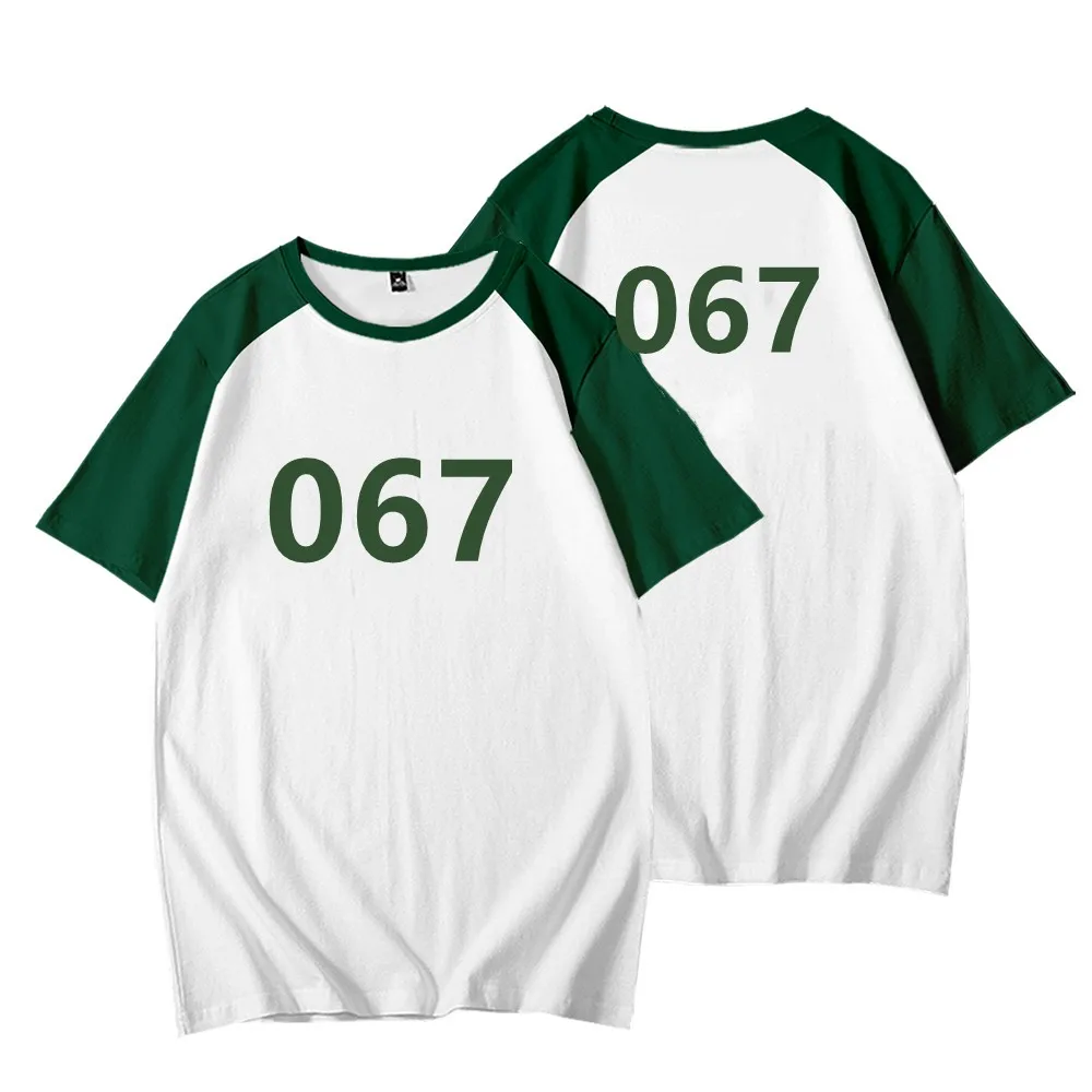

Squid Game T-shirt Korean Style 067 456 T Shirt Round Six Li Zhengjae Same T Shirt Unisex Short Sleeve Tee Summer Sport T Shirt
