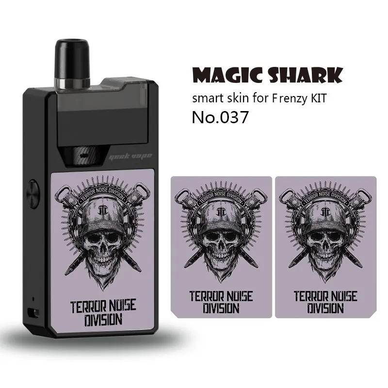 

Cowboy Skull Punk Waterproof PVC Cover Film Pod Sticker Case Skin for Frenzy KIT Vape Kit