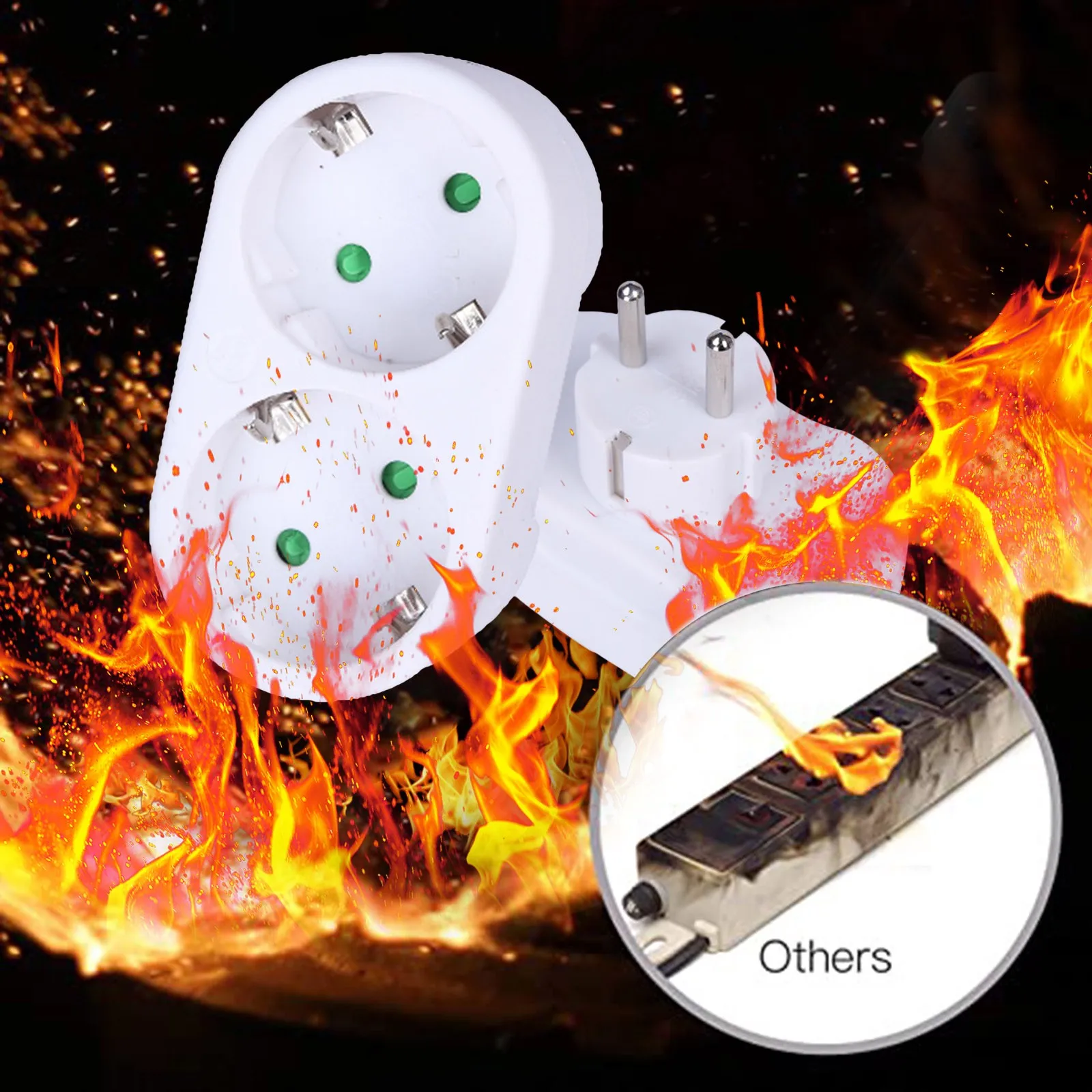 Несколько европейская вилка 2/3 отверстий розетка Переключатель ВКЛ/ВЫКЛ стены