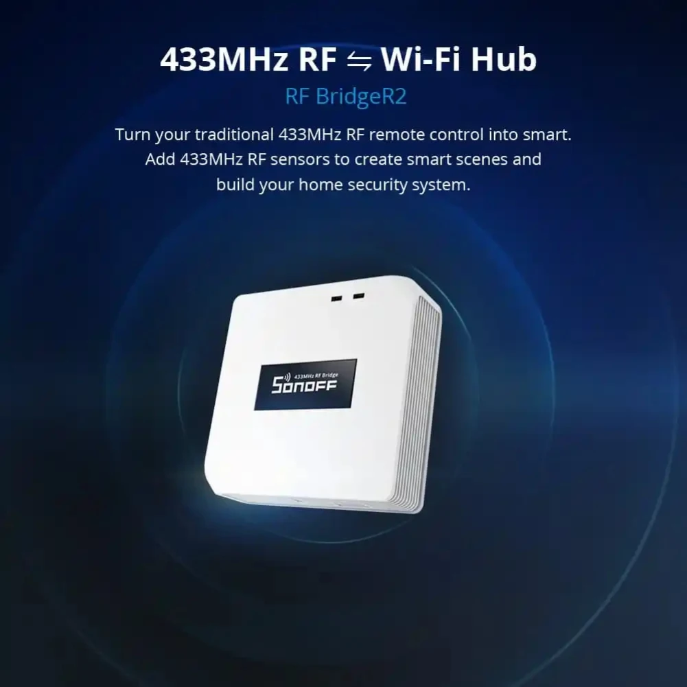 SONOFF RF BridgeR2 Wi-Fi 433 МГц беспроводной пульт дистанционного управления работает с Alexa
