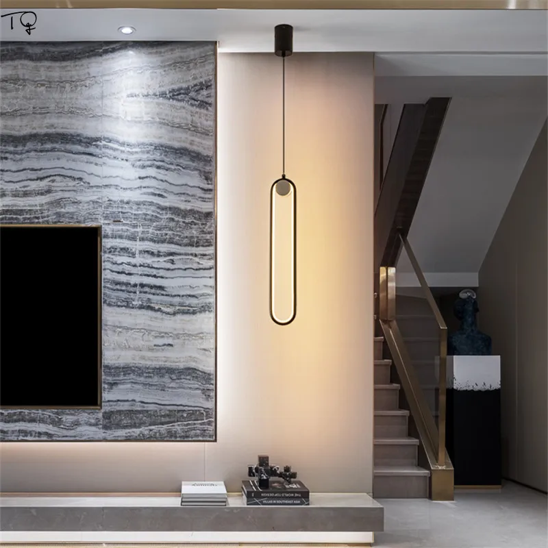 Nordic Minimalist Atmosphere Pendant Lights Aluminum Acrylic Hanging Lamp Decor Bedroom Bedside Living/dining Room Background | Лампы и