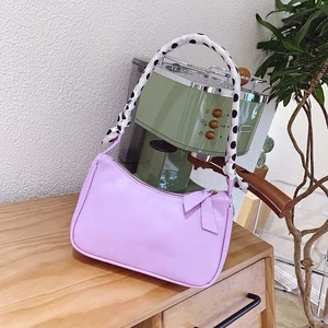 Модный Шелковый шарф, сумка, сумки, портативные женские одноцветные Сумки из искусственной кожи, сумки на плечо, Женский повседневный уличный кошелек