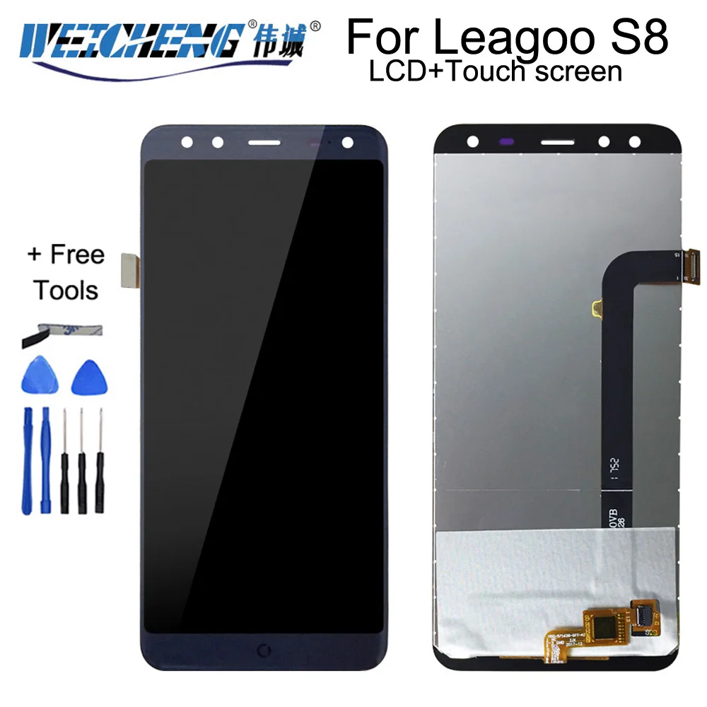 Для 100% оригинальный LEAGOO S8 ЖК-дисплей Дисплей и инструмент для ремонта сенсорного