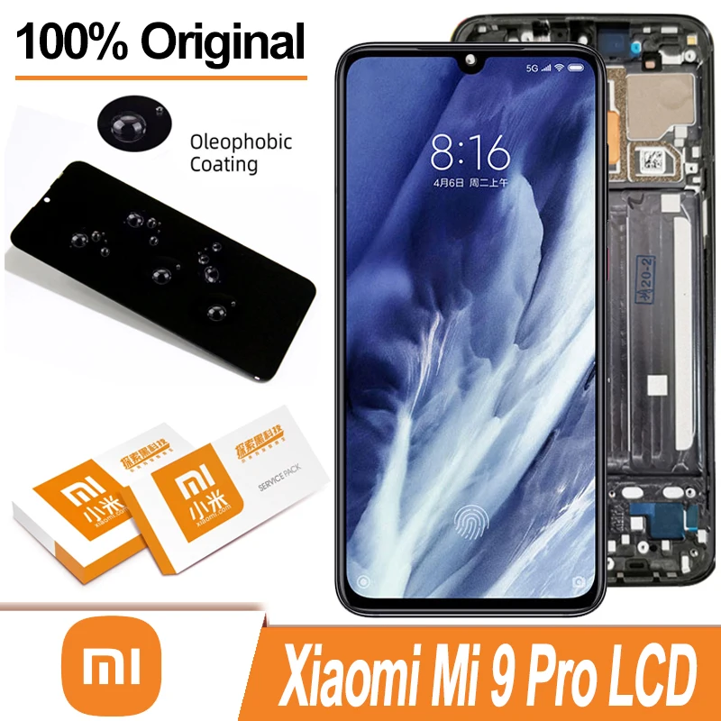 100% Оригинальный ЖК-дисплей с рамкой для 6 39 &quotXiaomi MI 9 Pro Amoled сенсорный экран