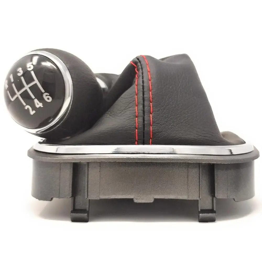 6 скоростей ручка переключения передач гетры загрузки красная линия для VW Jetta MK 5