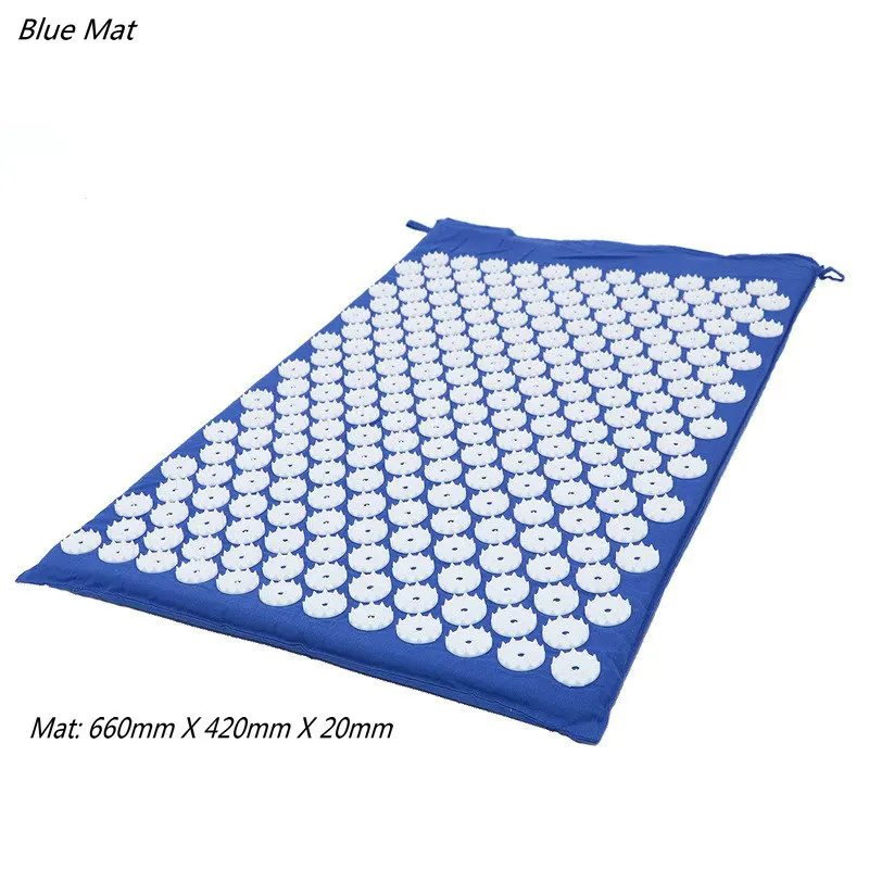 Blue Mat Массажер подушка Массажный коврик для йоги акупрессур снимает стресс на спине телесная боль Спайк Коврик акупунктурный массаж йога матрас с подушкой - Цвет: Blue Mat