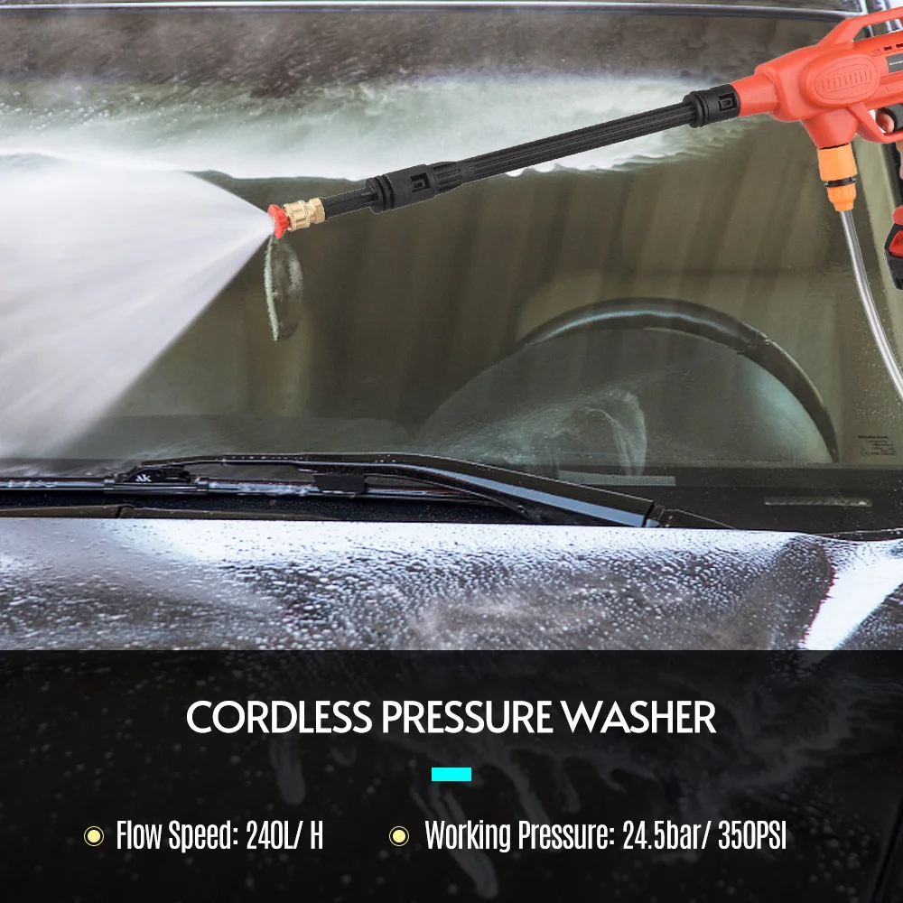 Скидка Мойка высокого давления аккумуляторная, 48 В, 350 фунтов/кв. Дюйм