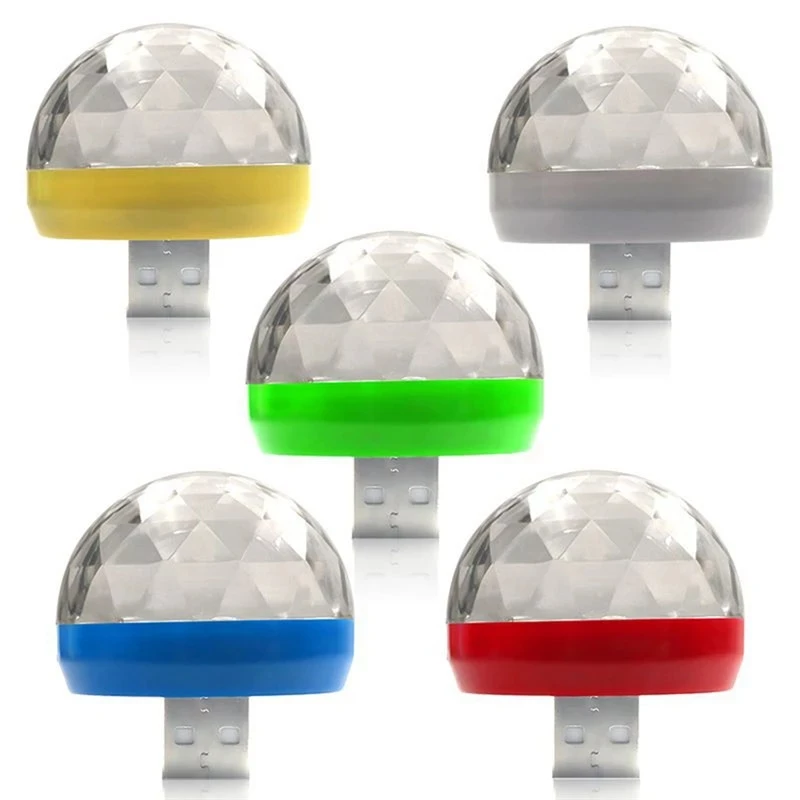 Автомобильная лампа с USB-разъемом DJ RGB миниатюрный Красочный музыкальный