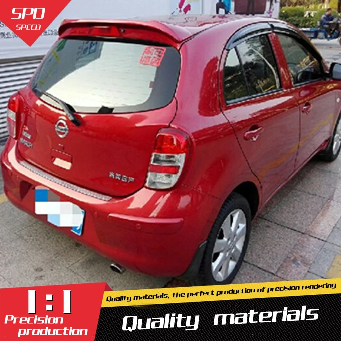 Для Nissan March спойлер высокого качества ABS Материал заднее крыло автомобиля праймер