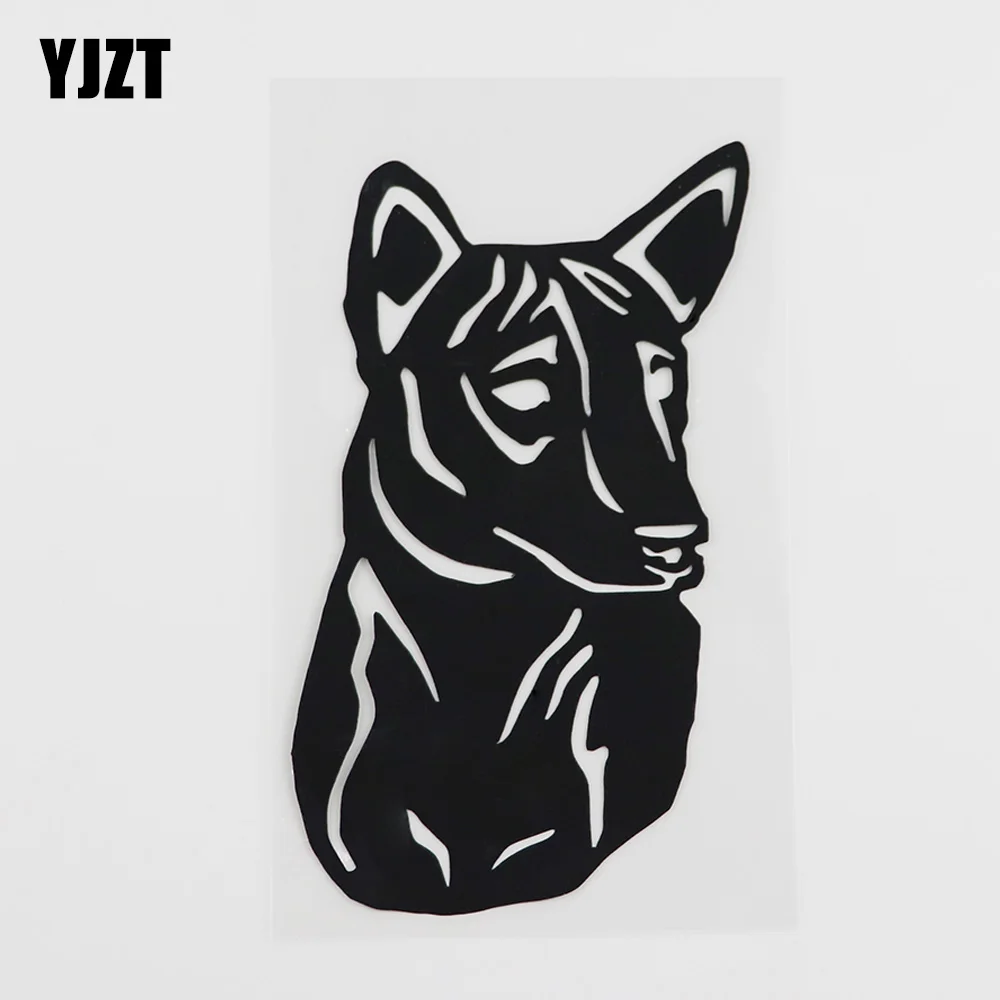 

YJZT 9.2CMX15.1CM Creative Dog Silhouette Decal Vinyl Car Sticker Black/Silver 8A-0033