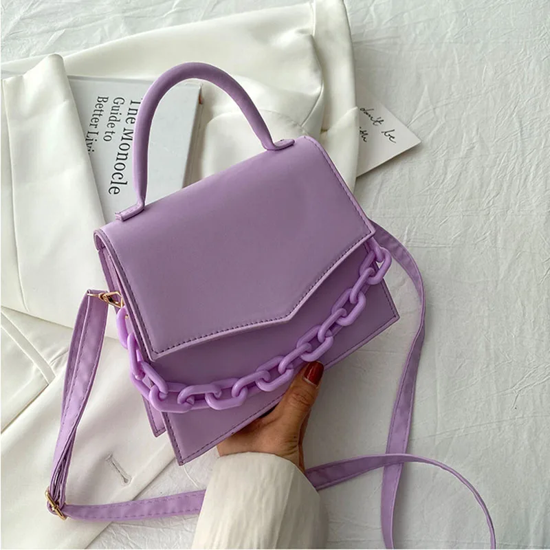 

New Bags 2021 For Women Fashion Brand Shoulder Bag Designer Handbags For Ladies Solid Color Crossbody Female Small Handle Bag