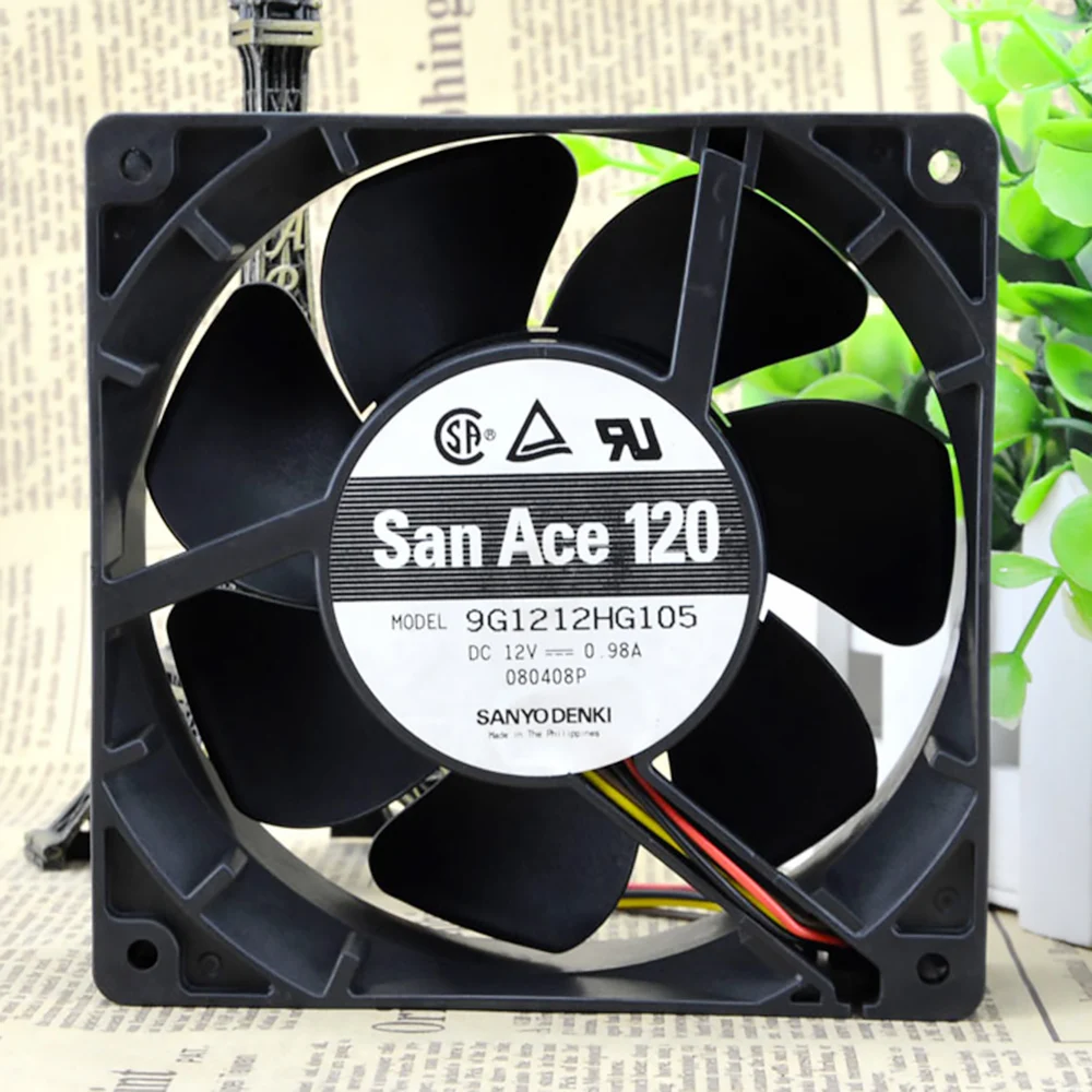Кулер для процессора Sanyo 9G1212HG105 DC 12 В 0.98A 120 мм см 12038 120x120x38 мм|Кулеры и системы