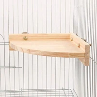 1pc new pet bird parrot wood platform stand rack toy hamster branch perches for bird cage toys pet supplies