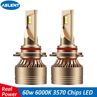 aslent led car light bulbs h4 h7 h8 h9 h11 h1 hb3 hb4 9005 9006 led headlight for car lamp turbo bulbs for auto 60w 12v canbus