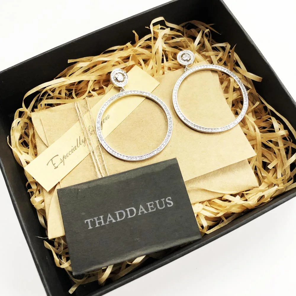 Круглые серьги подвески модные блестящие ювелирные изделия в европейском стиле