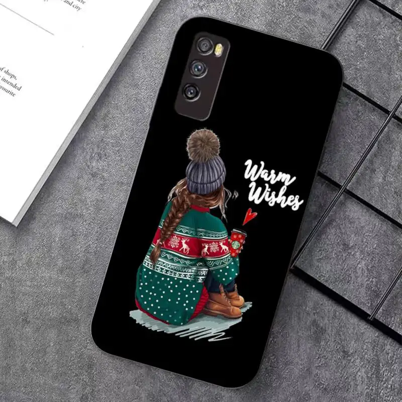 TOPLBPCS чехол для телефона с красивой девушкой и рождественской елкой huawei nova 2 i 2plus 2s