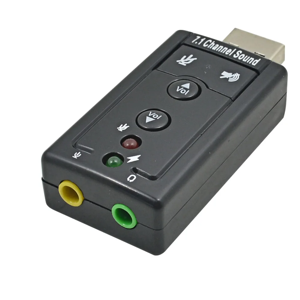 Внешняя звуковая карта TISHRIC с USB 7 1 каналов 3D разъем 3 5 мм микрофон интерфейс для