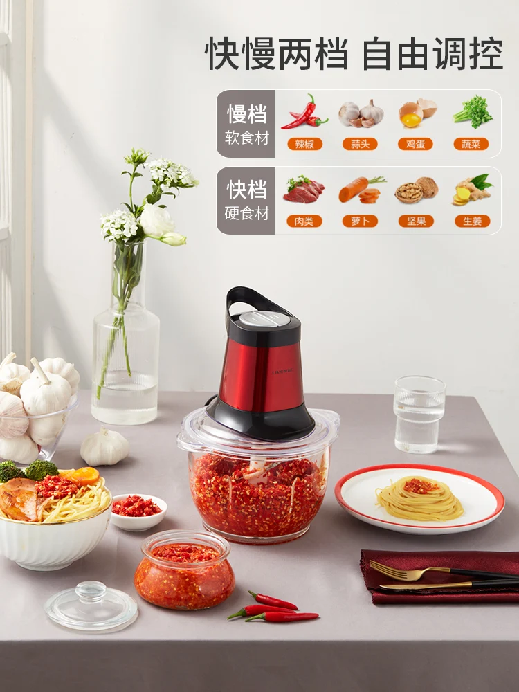 

Mini Electric Meat Grinder Food Processor Yam Pounding Machine Chopper Garlics Mixer Kitchen Picadora Kitchen Utensils EH50MG