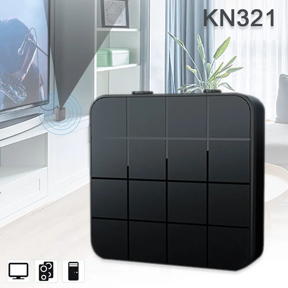 

Wireless Adapter Bluetooth 5.0 3.5mm AUX Support NFC RCA Hi-Fi Streaming Music on 2 Speakers