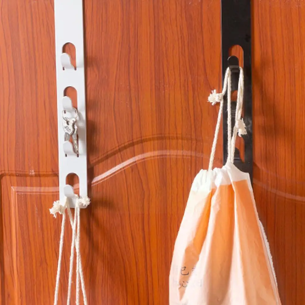 

Punch-free Multi-function Metal Wall Hanger Living Home Room Hook Rack Hooks Over The Organizer Door Hat L7N4