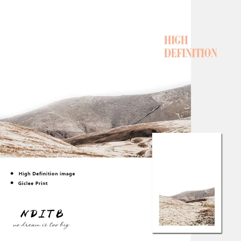 Абстрактная Картина на холсте винтажный лист пейзаж постер скандинавский арт