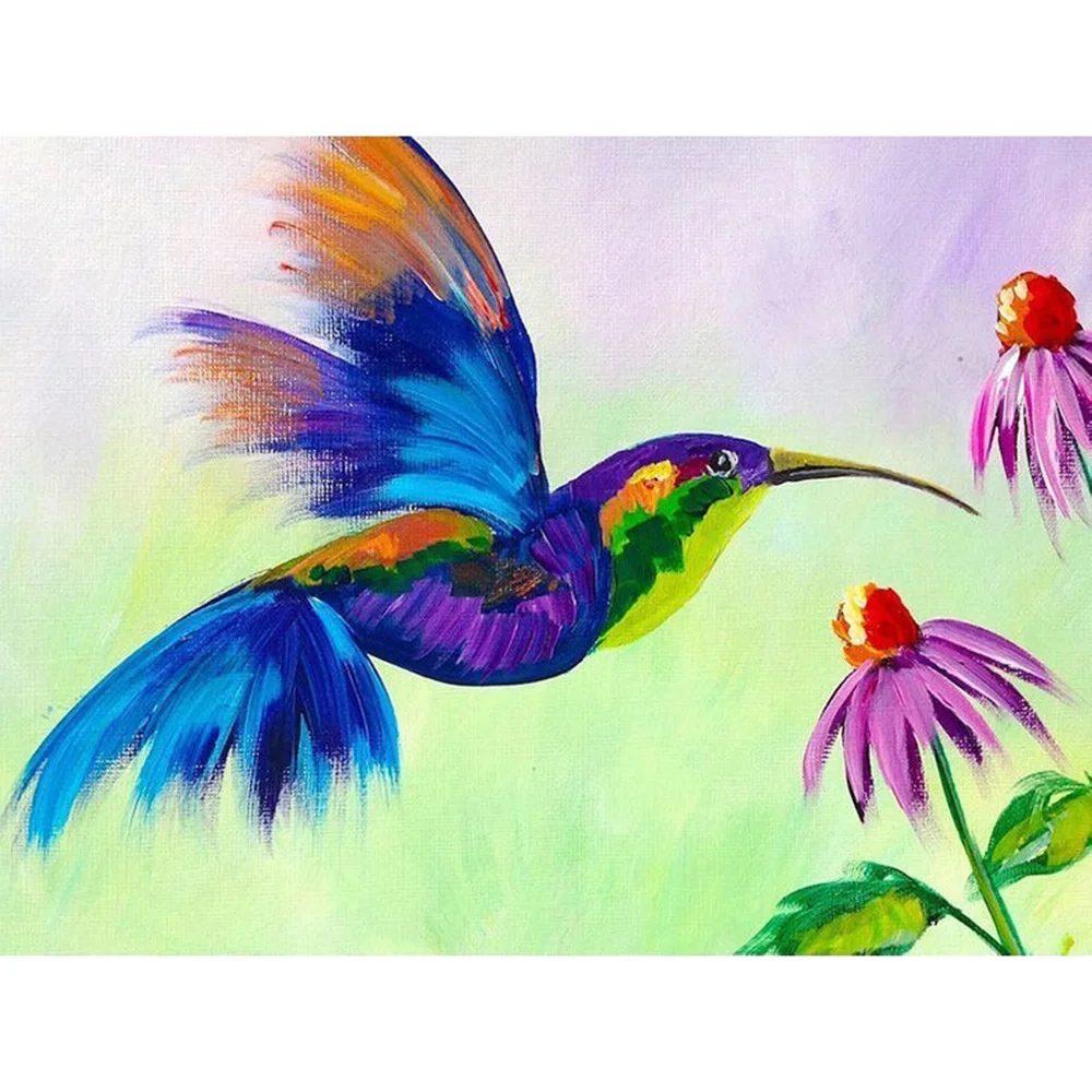 5D полноразмерная алмазная живопись красочная птица стразы вышивка крестиком