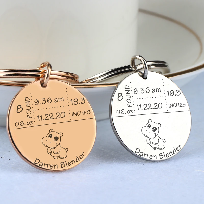 Круглый брелок для новорожденных подарок эксклюзивный нового Папы мамы
