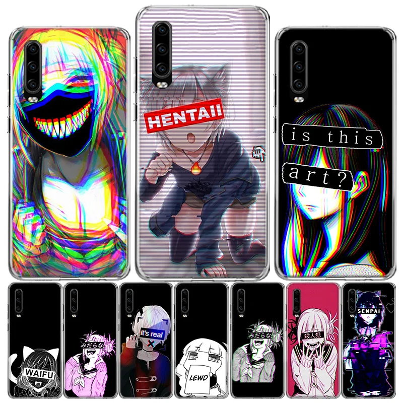 

Sad Anime Aesthetic Senpai Phone Case For Huawei P50 Pro P40 P30 Lite P20 P10 Coque Mate 10 Lite 20 30 Pro 40 Cover Capa Shell
