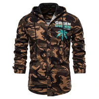 mens shirt cotton hooded print camouflage mans shirts casual long sleeve men tshirt spring and autumn